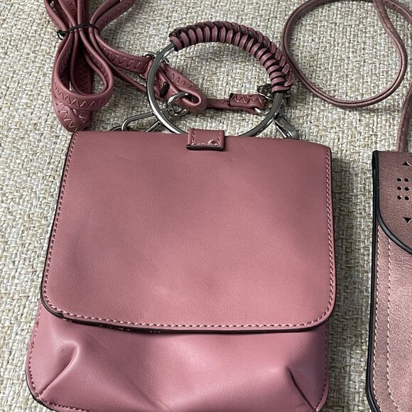 2 crossbody bags Lot of 2 purple faux leather bag - Picture 7 of 7